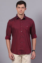 MAROON PRINTED