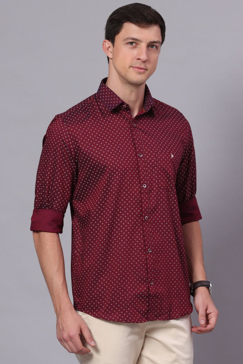 MAROON PRINTED